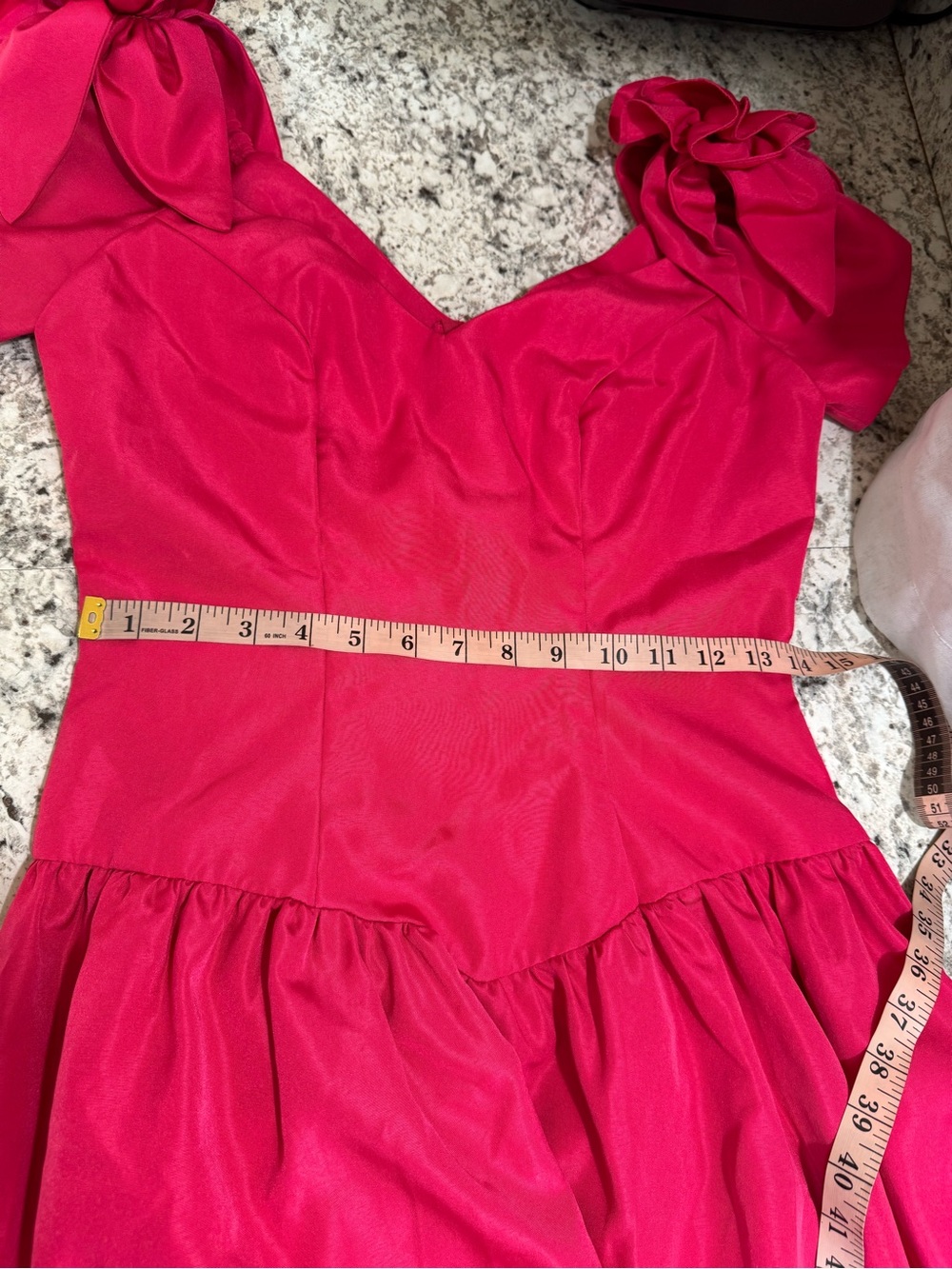 Bianchi Vintage Corset Bodice Flower Sleeves Pink dress Size 10 8